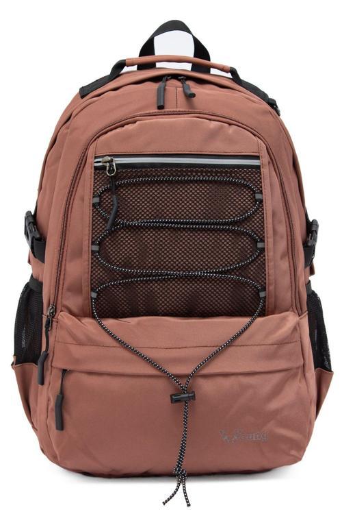 Young 51534 Pink Pembe Unisex Çok Cepli Suya Dayanıklı Sırt Çantası