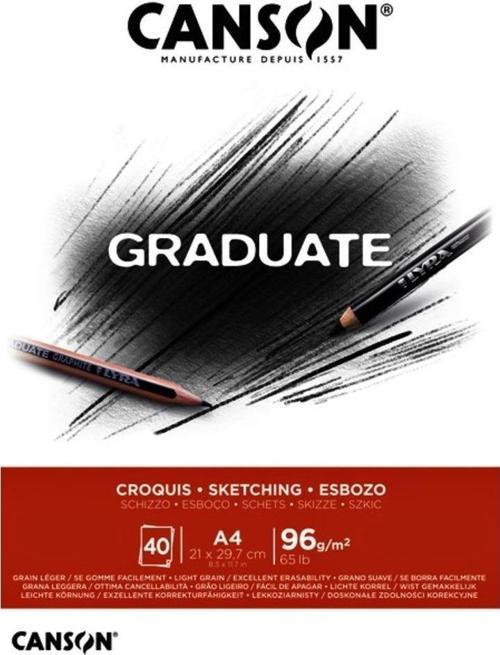 A4 Eskiz Bloğu (Eskiz Çizim Defteri) Graduate Croquis 40 Yaprak 96 Gram 400110362