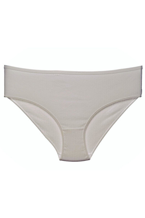 Ribana Örgülü Pamuklu Basic Külot Ekru Ekru L - XL