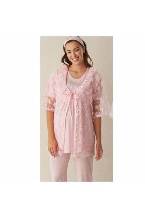 Pembe Üçlü Lohusa Seti Pembe M