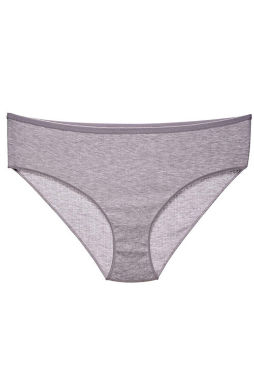 Ribana Örgülü Pamuklu Basic Külot Gri Gri L - XL