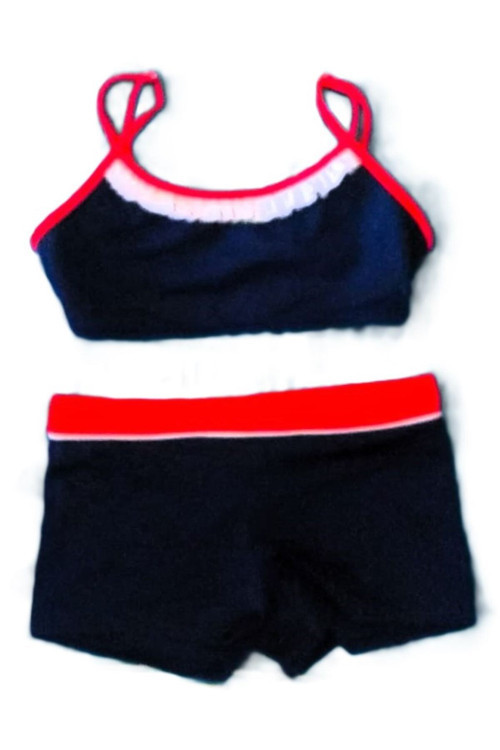 Kız Çocuk Şortlu Bikini Lacivert Lacivert 8 - 10 Yaş