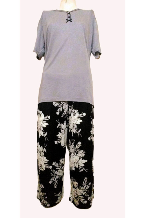Bambu Kapri Pijama Takımı Gri 3XL