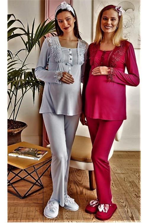 Lohusa Pijama Takımı Mavi S