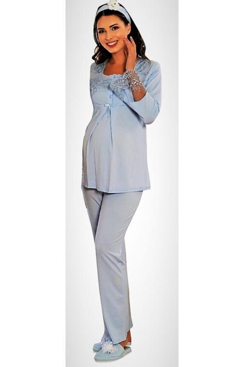 Lohusa Pijama Takımı Mavi S