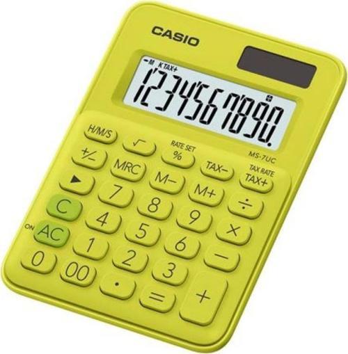 10 Hane Limon Sarı Masa Üstü Hesap Makinesi MS-7Uc-Yg