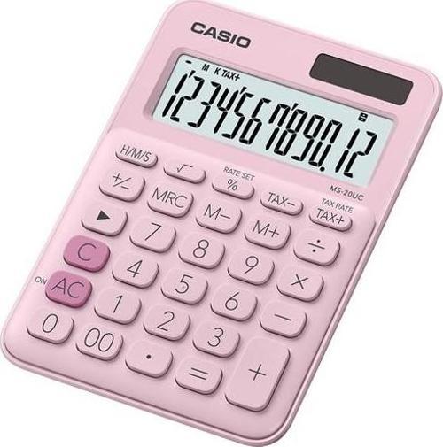 12 Hane Açık Pembe Masa Üstü Hesap Makinesi Ms-20Uc-Pk