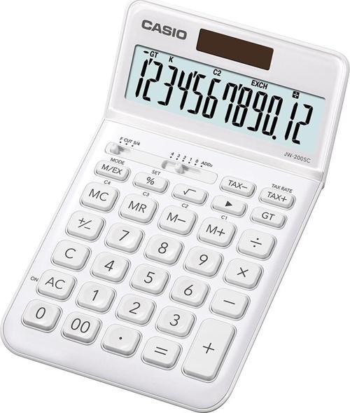 12 Hane Beyaz Masa Üstü Hesap Makinesi JW-200Sc-We