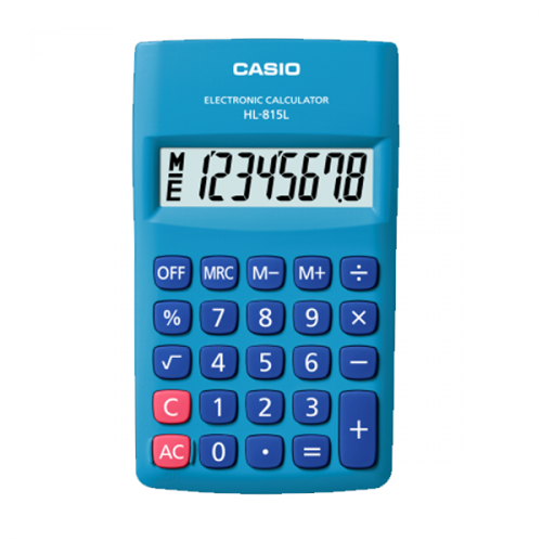8 Hane Mavi Cep Tipi Hesap Makinesi HL-815L-BU