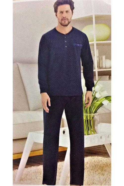 Erkek Pijama Takımı Selanik Takım Indigo - Antrasit İndigo XL