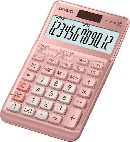 Masa Üstü Hesap Makinesi 12 Hane Pembe Jf-120Fm-Pk
