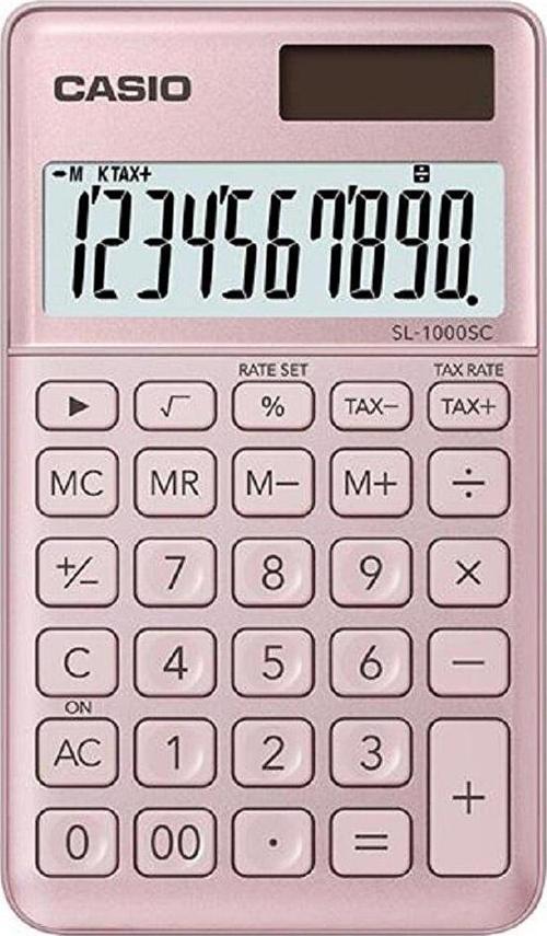 Sl-1000Sc-Pk 10 Hane Pembe Cep Tipi Hesap Makinesi