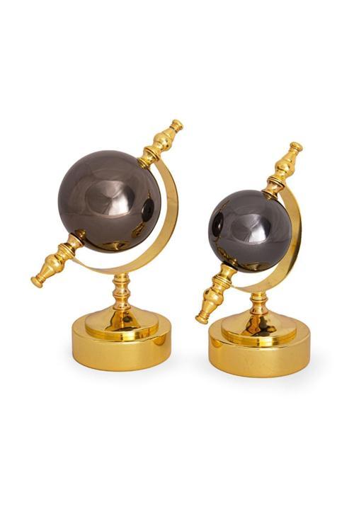 Decoration Ka-002 Gold Kaplama Ikili Kristal Dekoratif Küre