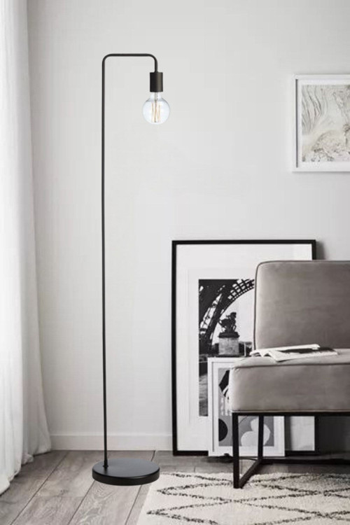 LMD-FR01 Kanton Statik Siyah Metal Lambader