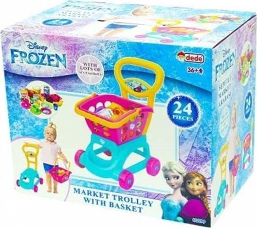 Oyuncak Frozen Sepetli Market Arabası Seti 03599