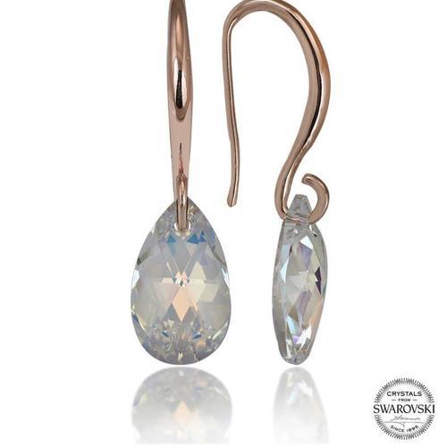 Swarovski Crystal Taşlı Gümüş Damla Sallantılı Kadın Küpe SL5171