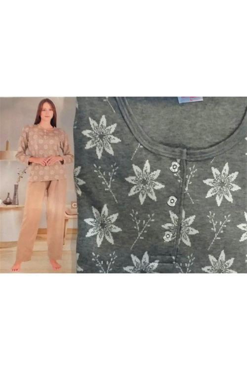 Kışlık Pijama Takımı Gri L