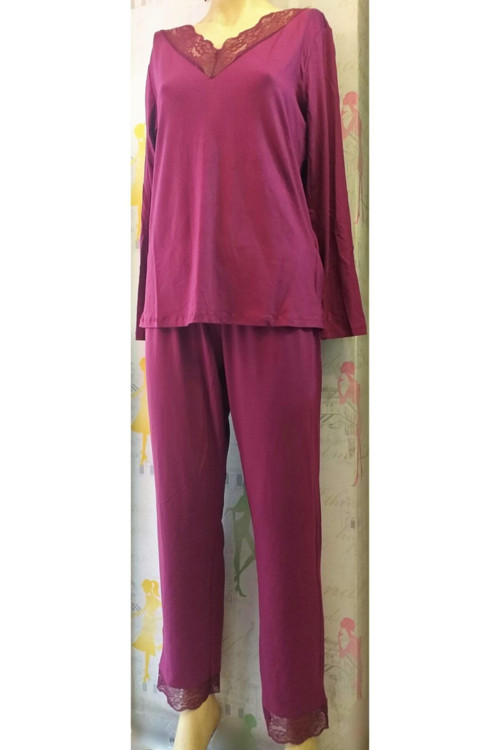 Pijama Takımı Mevsimlik Mürdüm Mürdüm M