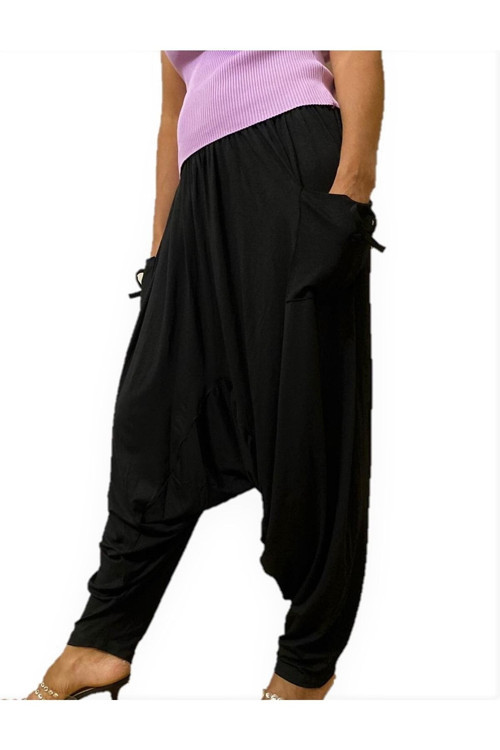 Ağlı Şalvar Siyah Siyah XL - 2XL