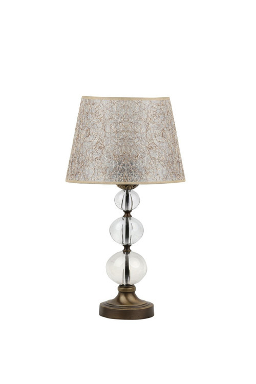 Sarı Kırçıl Bronz Kristal 3'lü Küre Abajur