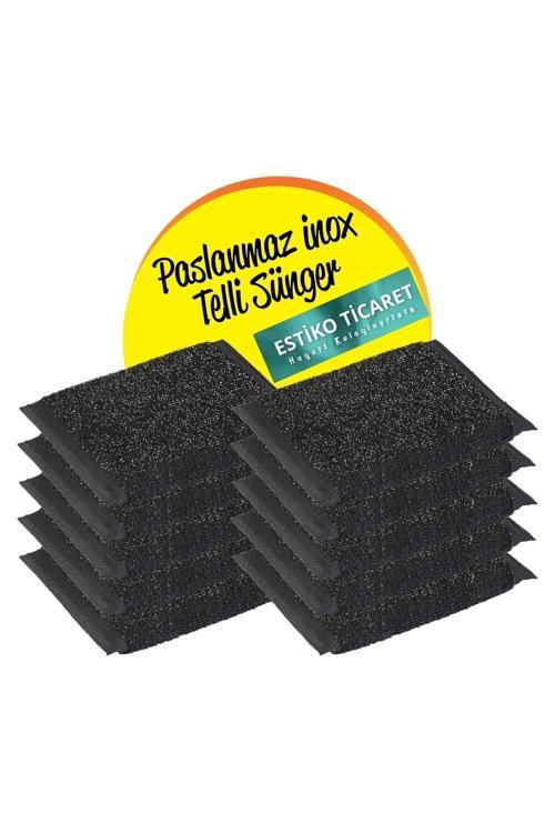 Inox Telli Temizlik Süngeri 10lu Paket