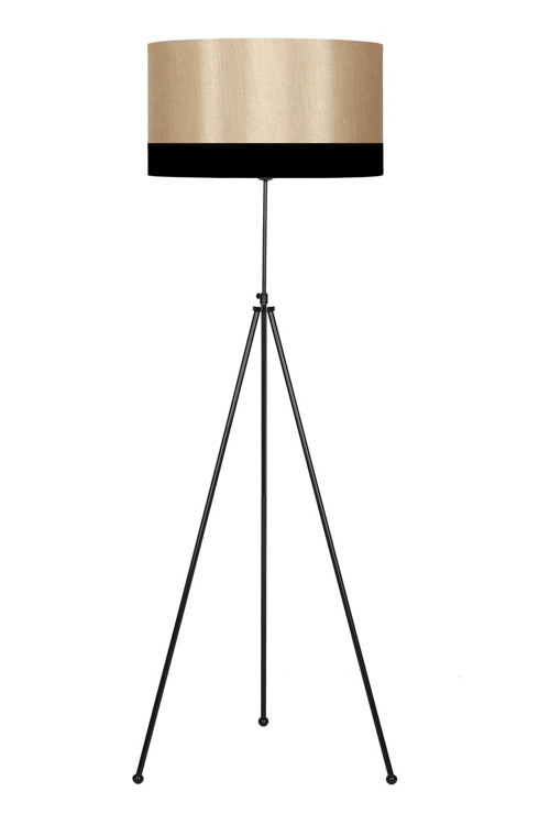 Noa Siyah Kaplama Tripod Boyu Ayarlanabilir Metal Lambader - Mataro Siyah