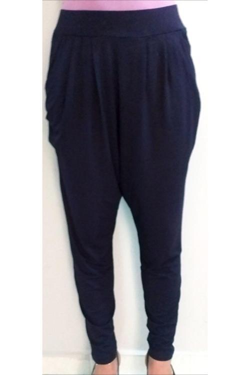 Kadın Lacivert Yoga Pantolon Şalvar Lacivert 2XL