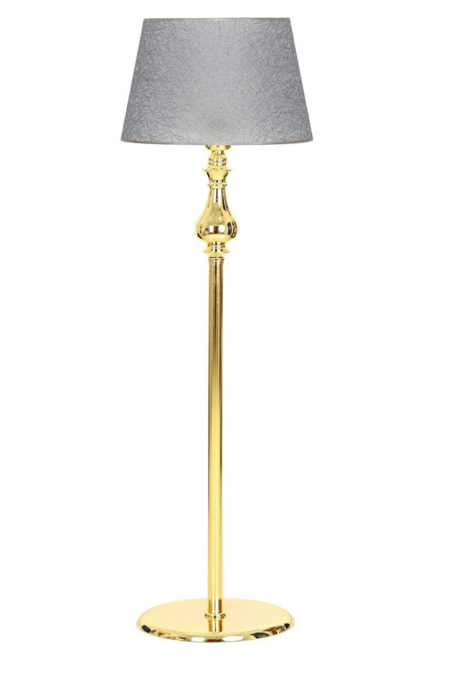 Solid Gold Kaplama Düz Metal Ayak Lambader - Gri Kırçıl