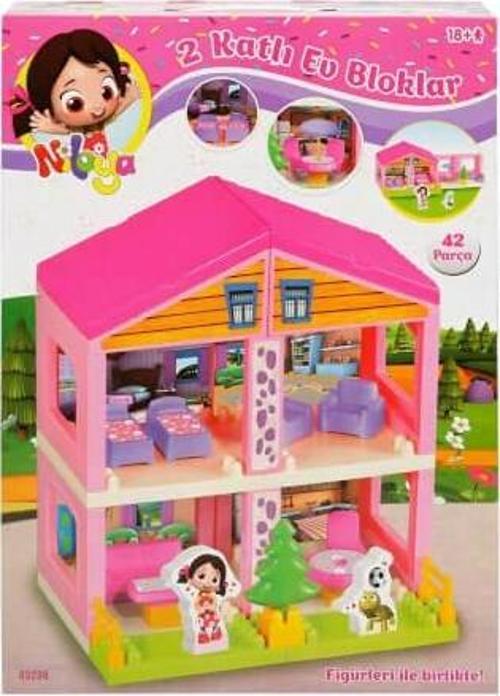 Oyuncak Niloya İki Katlı Ev Bloklar 03238