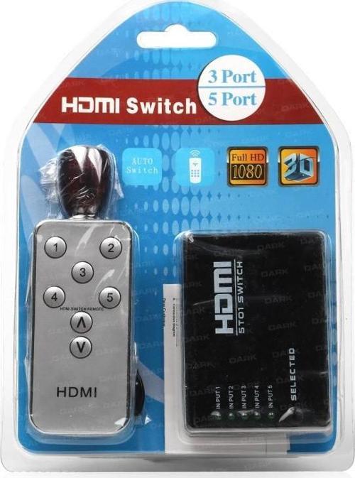 Full Hd 4 Giriş 1 Çıkışlı Uzaktan Kumandalı Hdmi Switch (Seçici)