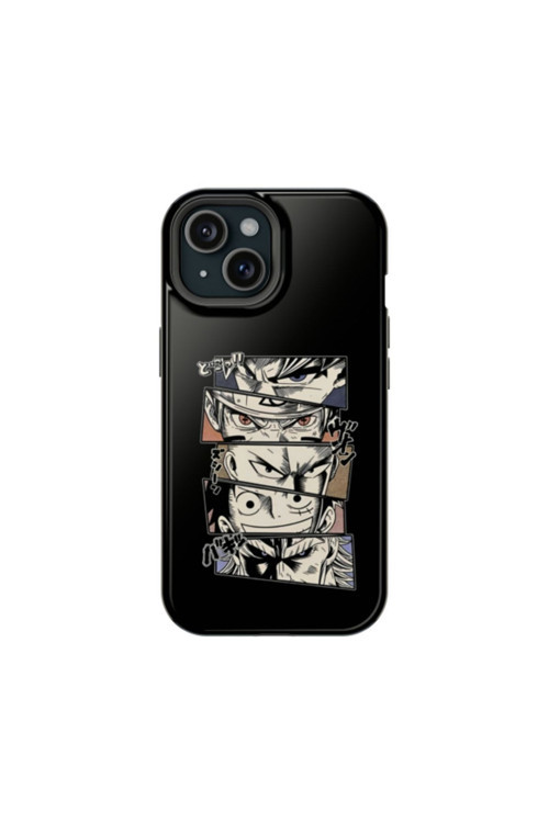 iPhone 13 Pro Max Uyumlu Silikon Kılıf - Anime Collage