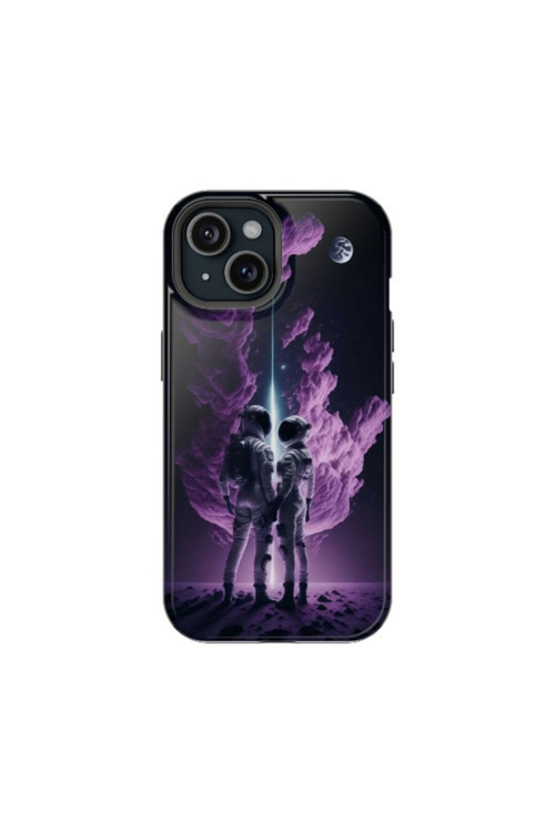 iPhone 13 Uyumlu Silikon Kılıf - UZAY AŞKI 3