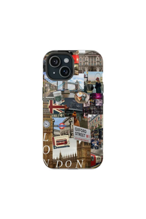 iPhone 13 Pro Uyumlu Silikon Kılıf -London Kolaj