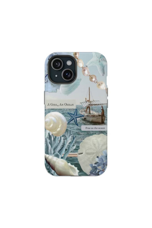 iPhone 12 Uyumlu Silikon Kılıf -Ocean Kolaj