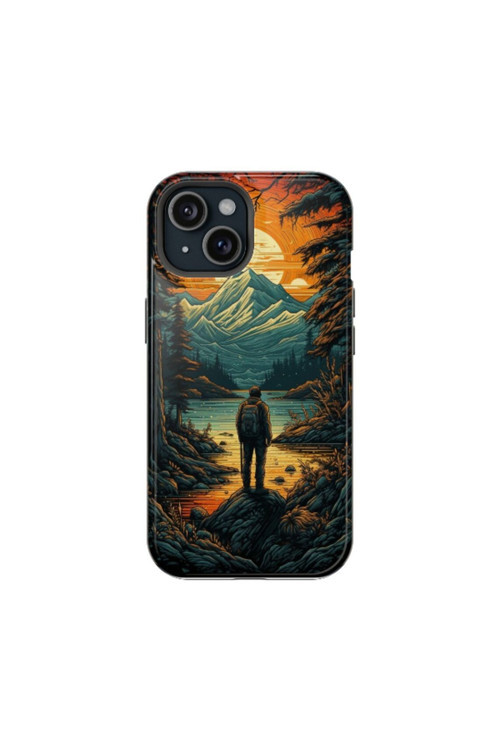 iPhone 12 Uyumlu Silikon Kılıf - MAN IN FOREST