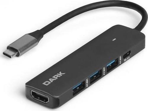 Usb 3.1 Gen1 Type-C 5 İn 1 Hdmi-Usb 3.0- Usb-C - Usb-C Pd Çevirici Hub Dk-Ac-U31X41