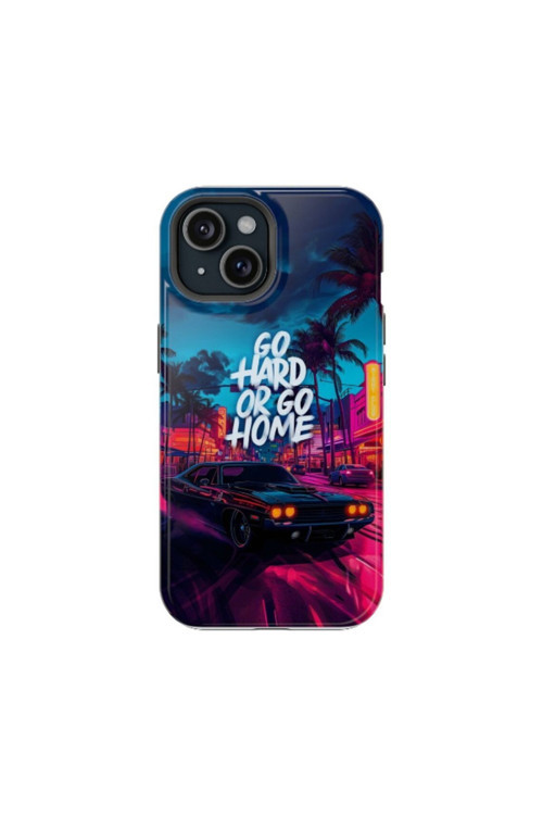 iPhone 14 Pro Uyumlu Silikon Kılıf - GO HARD OR GO HOME