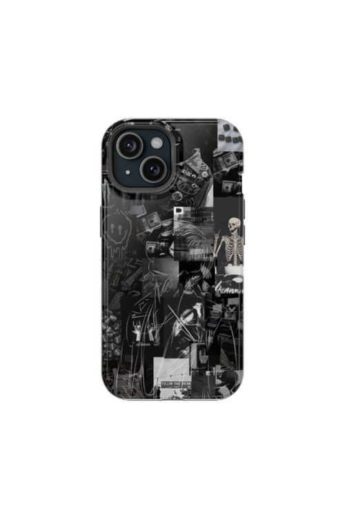 iPhone 15 Plus Uyumlu Silikon Kılıf - SKELETON 10