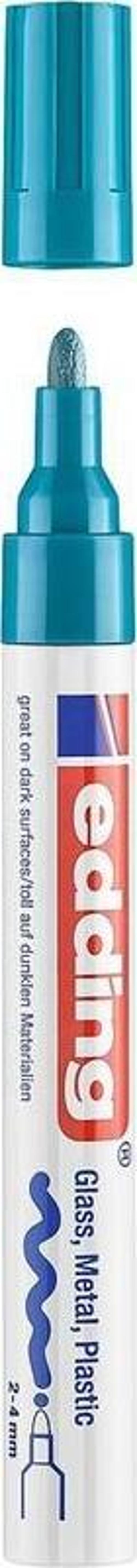 Boya Dekor Markörü 2-4 mm Yuvarlak Uçlu Boya Kalemi Açık Mavi E-750 (10 Lu Paket)