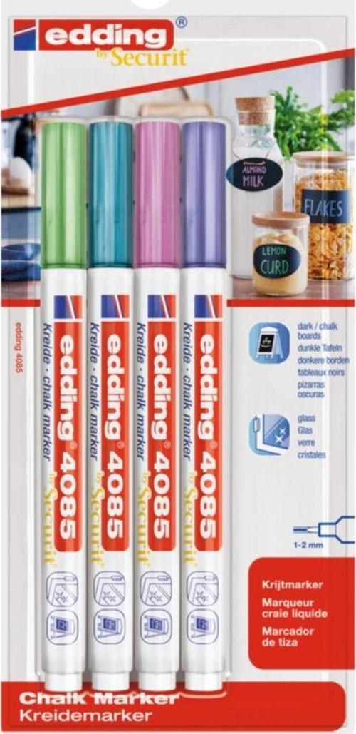 Cam Kalemi Dörtlü Blister Metalik E-4085