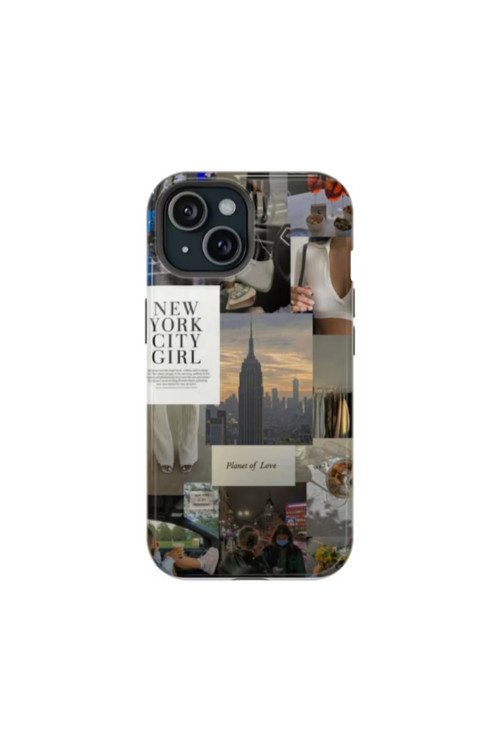 iPhone 15 Plus Uyumlu Silikon Kılıf -New York Kolaj 2