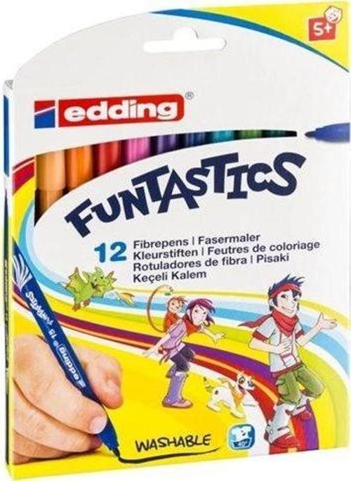 Keçeli Kalem İnce Funtastics (12 Li Set) Ed15K1299