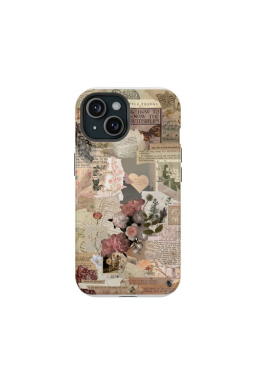 iPhone 7 Uyumlu Silikon Kılıf -Flowers Kolaj