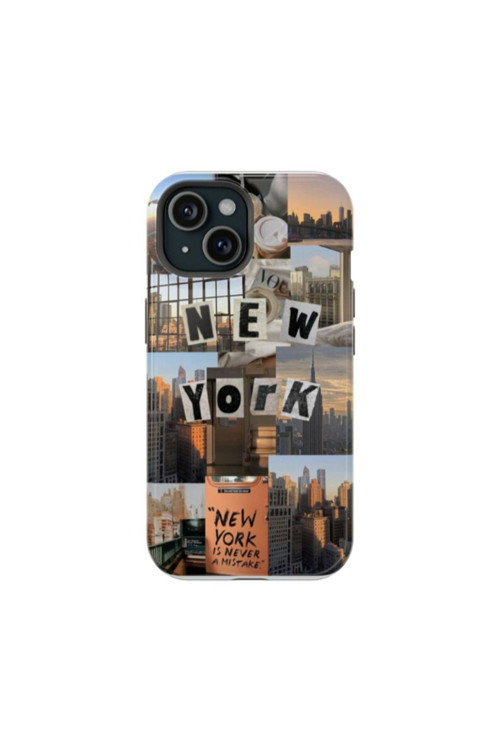 iPhone 6S Uyumlu Silikon Kılıf -New York Kolaj