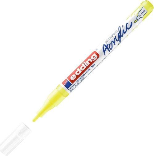 Markör Kalem Akrilik İnce Uçlu Fosforlu Sarı 065 (10 Lu Paket)