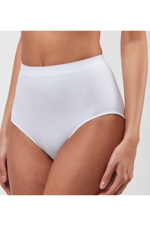 Yüksek Bel Toparlayıcı Külot Beyaz 2XL