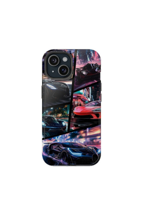 iPhone 8 Uyumlu Silikon Kılıf - SUPER CARS KOLAJ