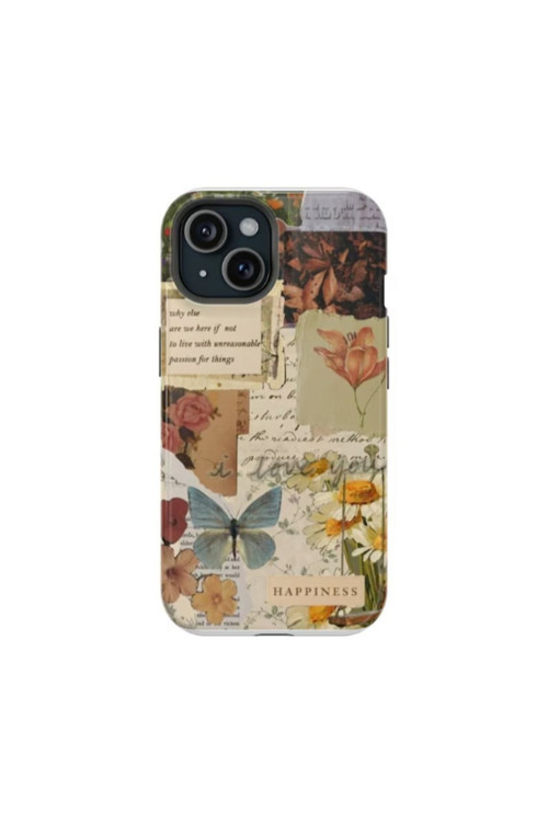 iPhone 6 Plus Uyumlu Silikon Kılıf -Happiness Kolaj