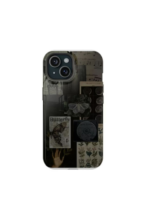 iPhone 8 Uyumlu Silikon Kılıf -Butterfly Kolaj 2