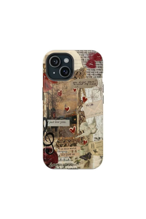 iPhone SE 2016 Uyumlu Silikon Kılıf -Love Kolaj